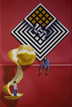 DIALOGANDO SOBRE RAYO SOBRE NARANJA SOBRE ROJO